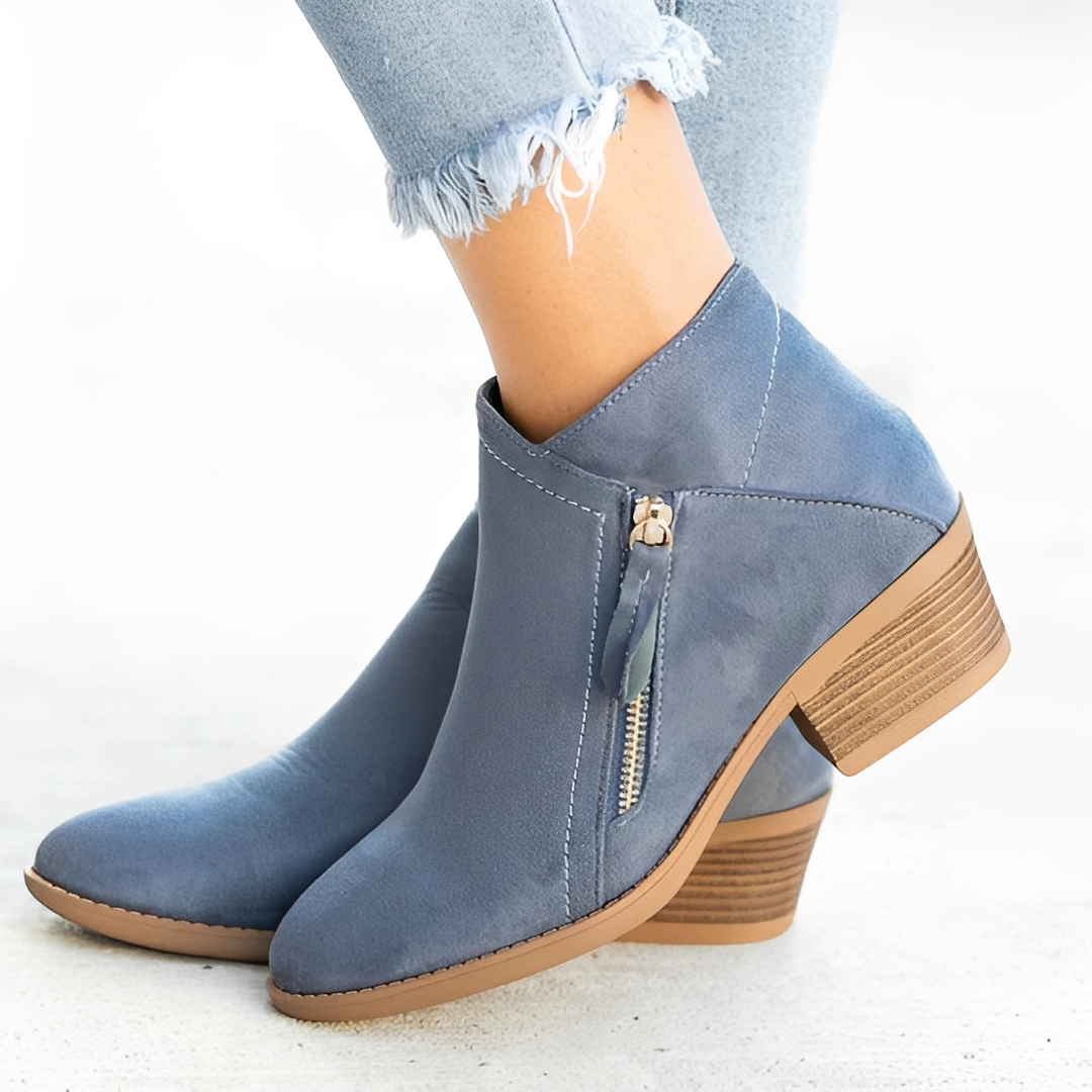 Damenstiefel Marissah Schick Leder Schwarz - Norvielle