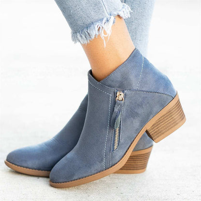 Damen Orthopädische Lederstiefelette Warm