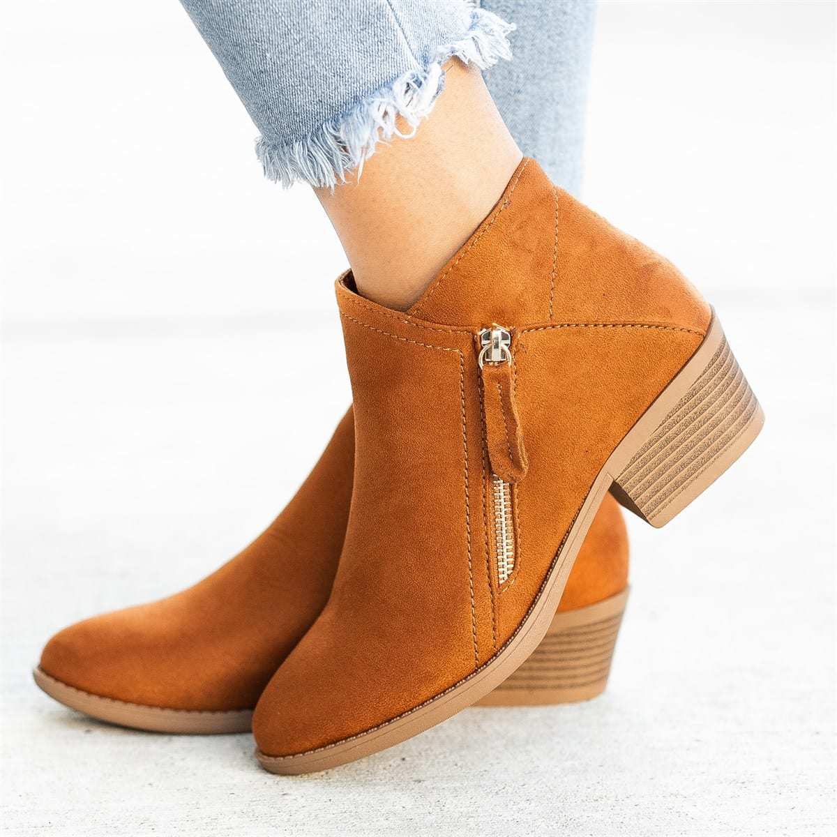 Damen Orthopädische Lederstiefelette Warm