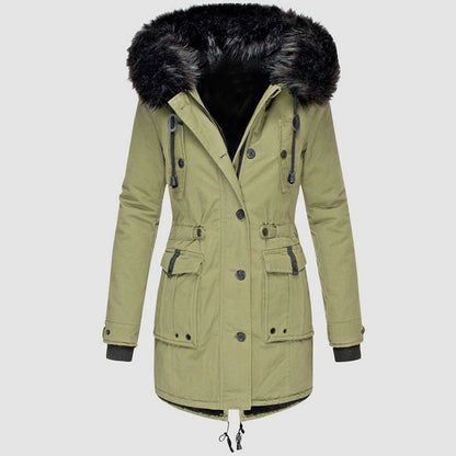 Damen Winterjacke Lang Warm Isoliert