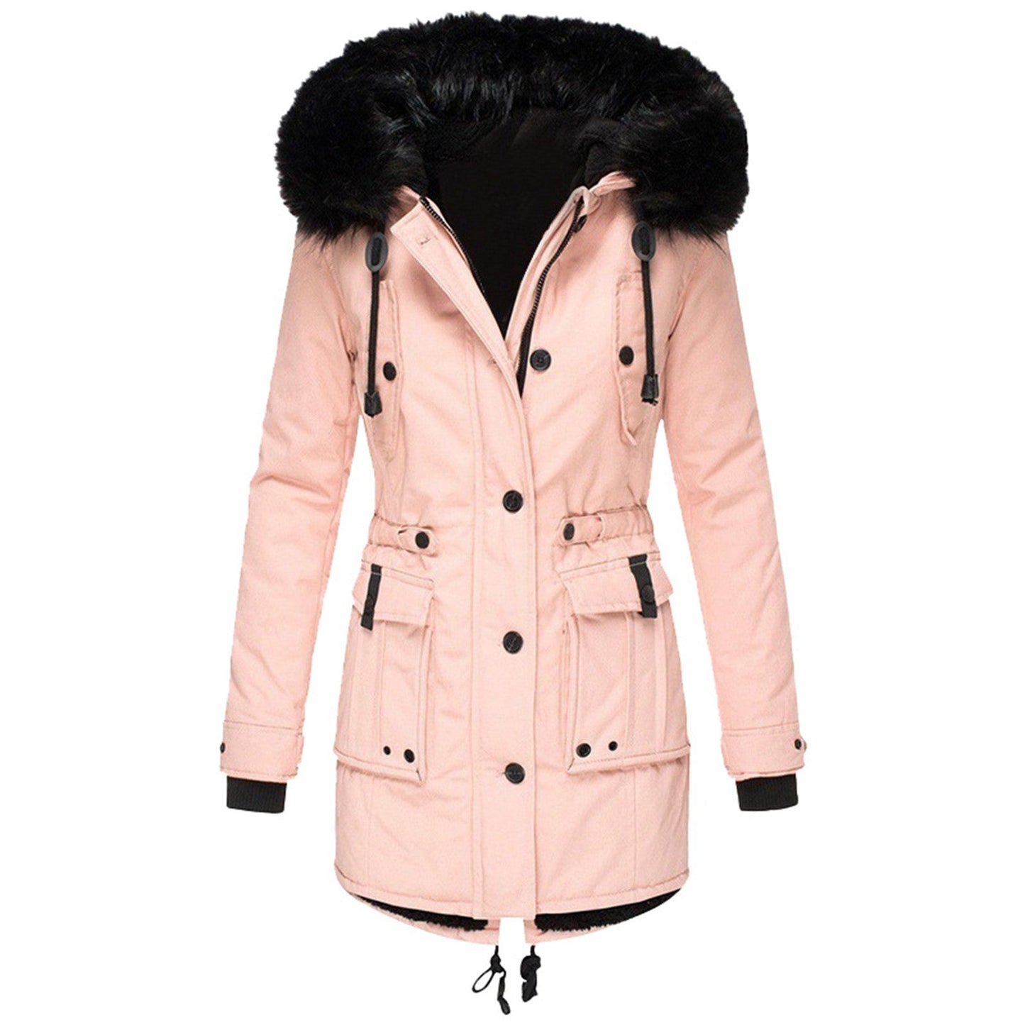Damen Winterjacke Lang Warm Isoliert