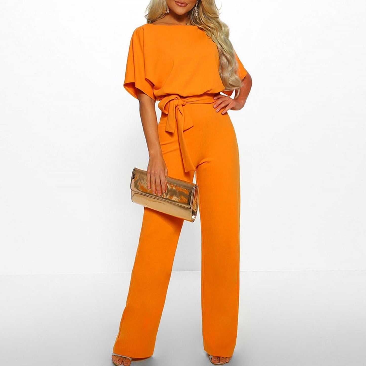 Damen Jumpsuit Dunkelblau Elegant Bequem → Damen Jumpsuit Dunkelblau