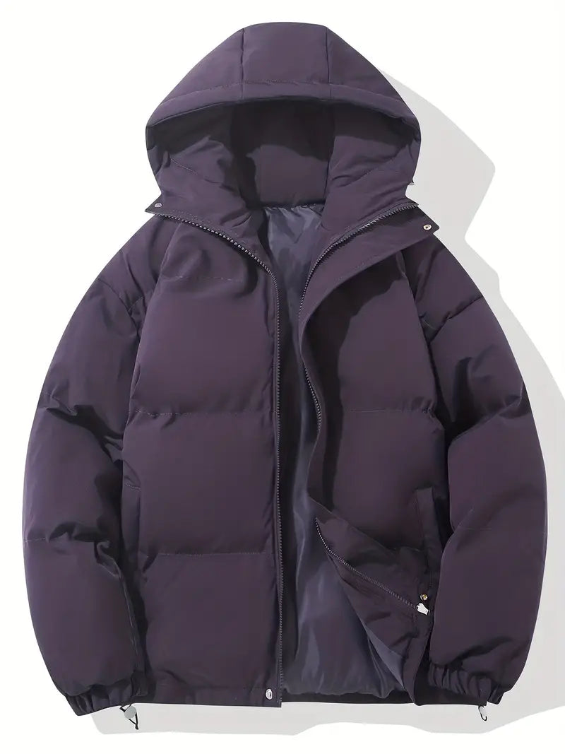 Unisex Winterjacke Gepolstert mit Kapuze Warm Steppjacke