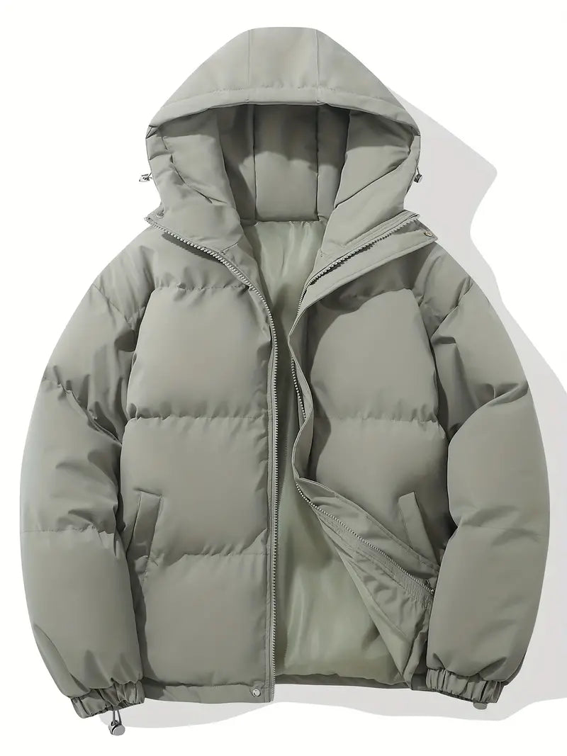 Unisex Winterjacke Gepolstert mit Kapuze Warm Steppjacke