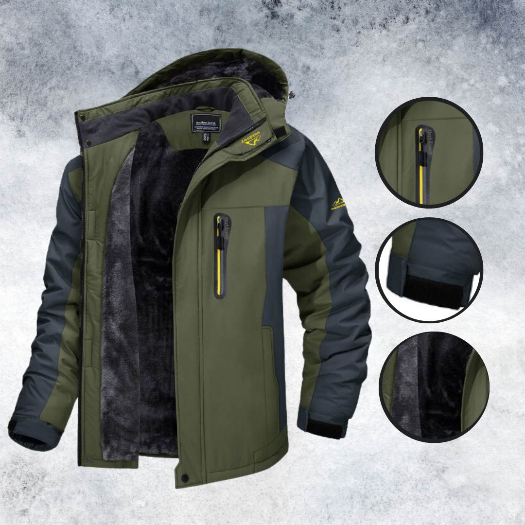 Herren Winterjacke Wasserdicht Funktionsjacke Schwarz - Norvielle