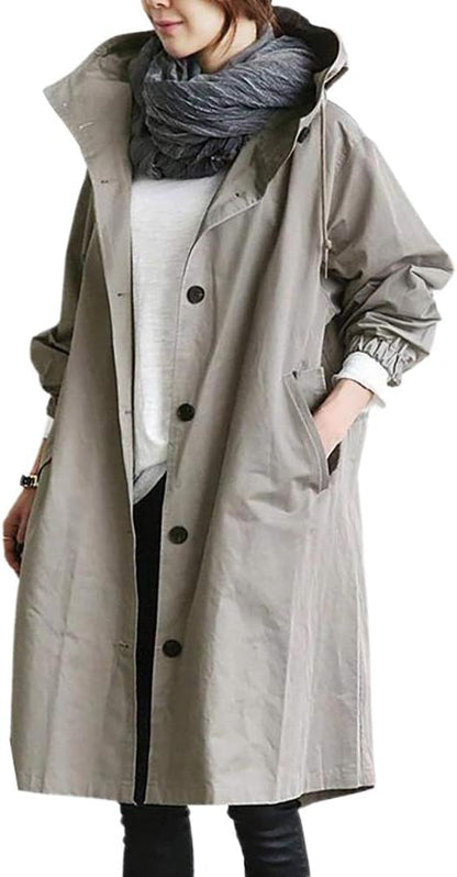 Damen Trenchcoat Lang