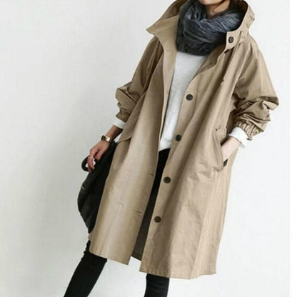 Damen Trenchcoat Lang