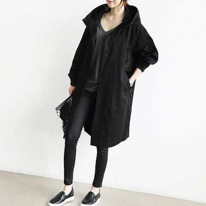 Norvielle Damen Trenchcoat Lang Wasserabweisend