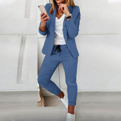 Damen Jogginganzug Sportlich Modern Blazer und Hose