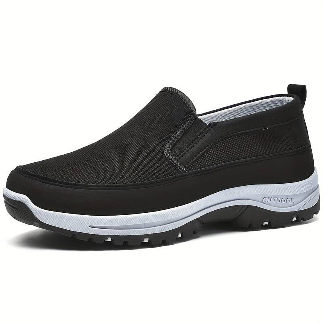 Herren Wanderschuhe Bequem Dicke Sohle Schwarz - Norvielle