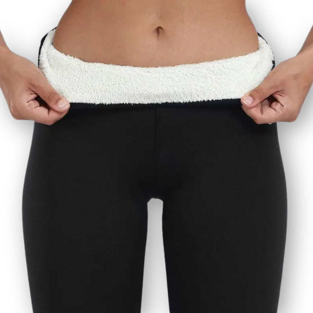 Damen Leggings Fleece Blickdicht Elastischer Bund - Norvielle