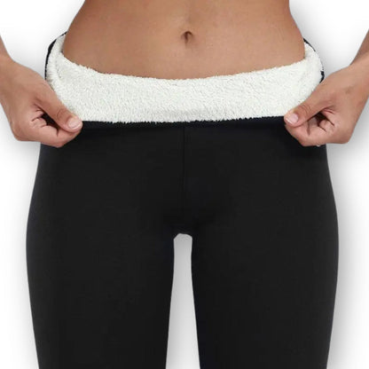 Damen Leggings Fleece Blickdicht Elastischer Bund - Norvielle