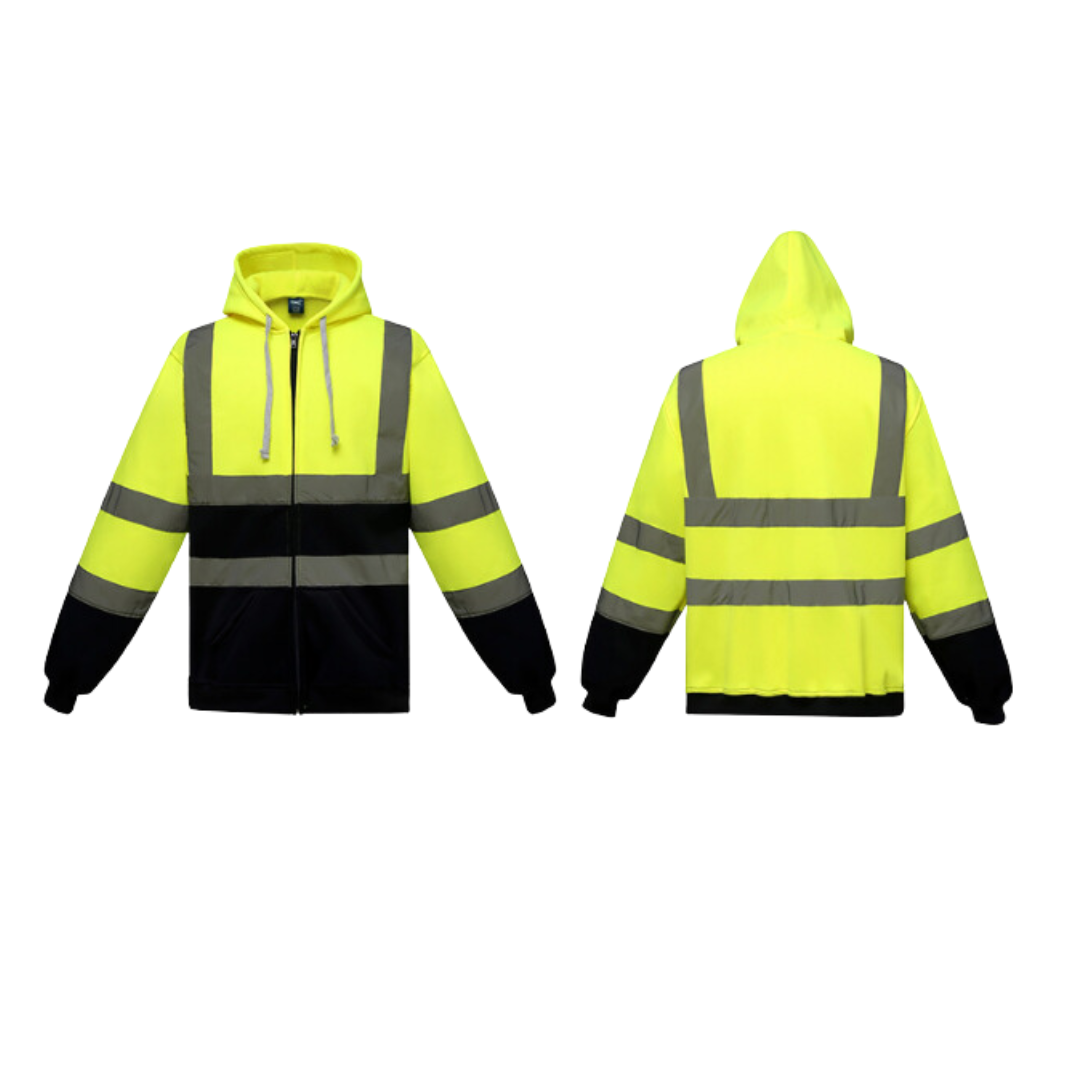 Herren Warnschutzjacke Reflektierend Mit Kapuze - Norvielle