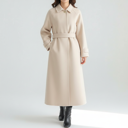 Damenmantel Lange Wasserdichte Taillierte Jacke