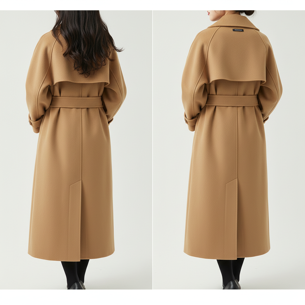 Damenmantel Lange Wasserdichte Taillierte Jacke