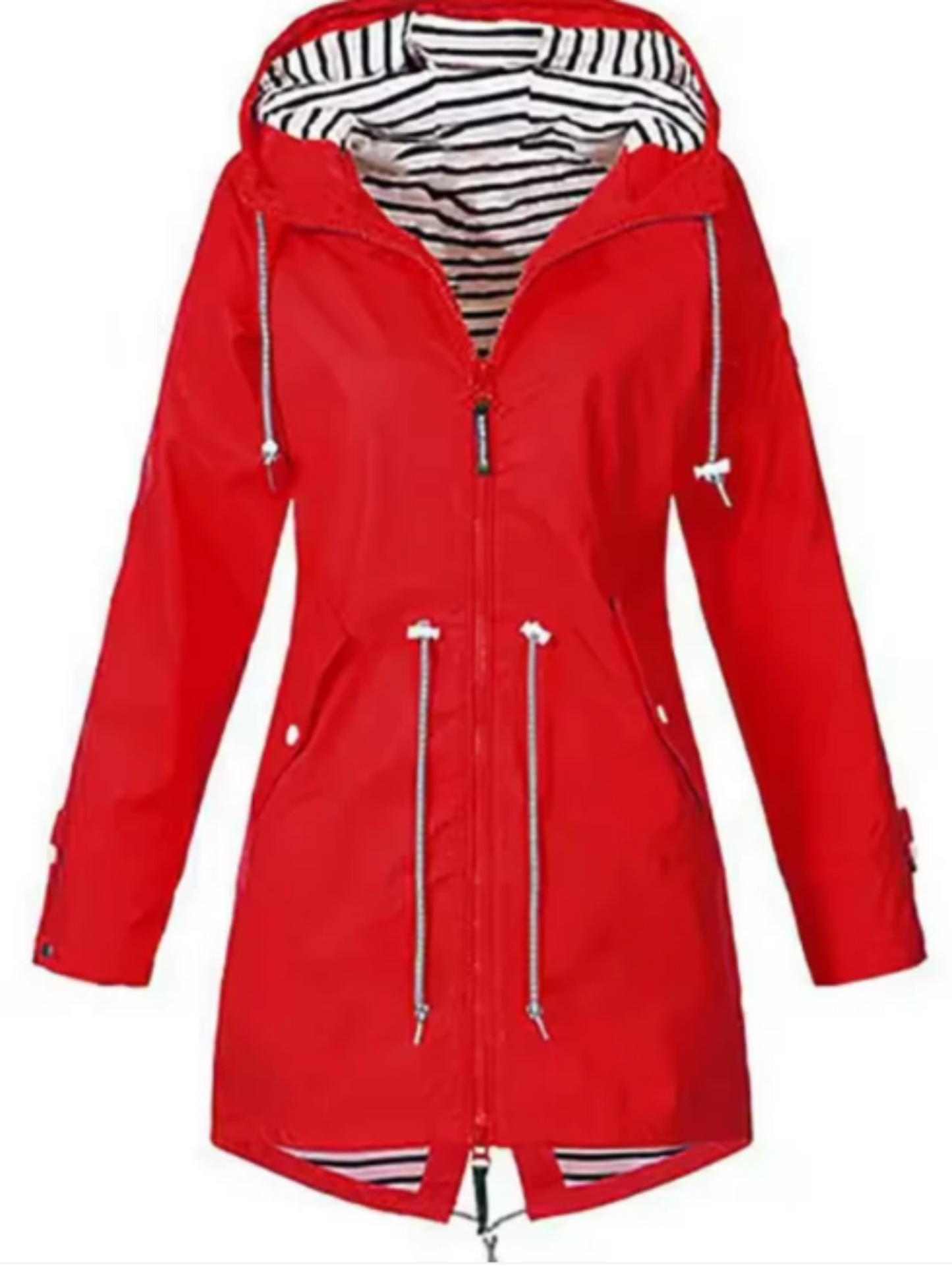Wasserfeste Damenjacke Mit Kapuze Feminin
