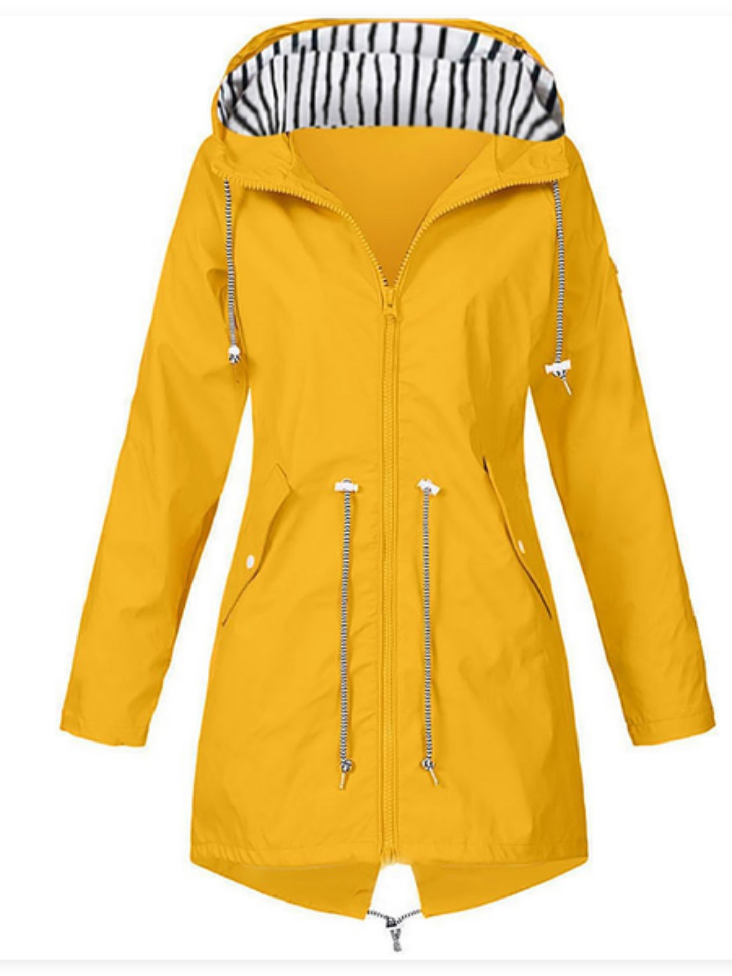Wasserfeste Damenjacke Mit Kapuze Feminin