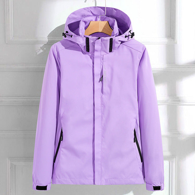 Norvielle Damen Regenjacke Wasserdicht Verstellbar