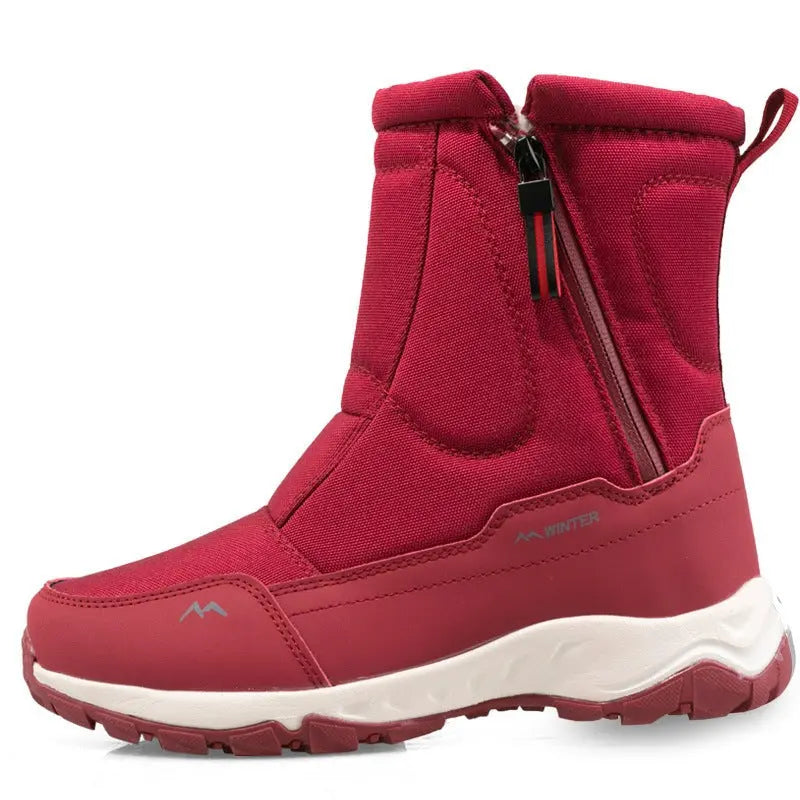 Damen Wasserdichte Schneestiefel Warm Rutschfest