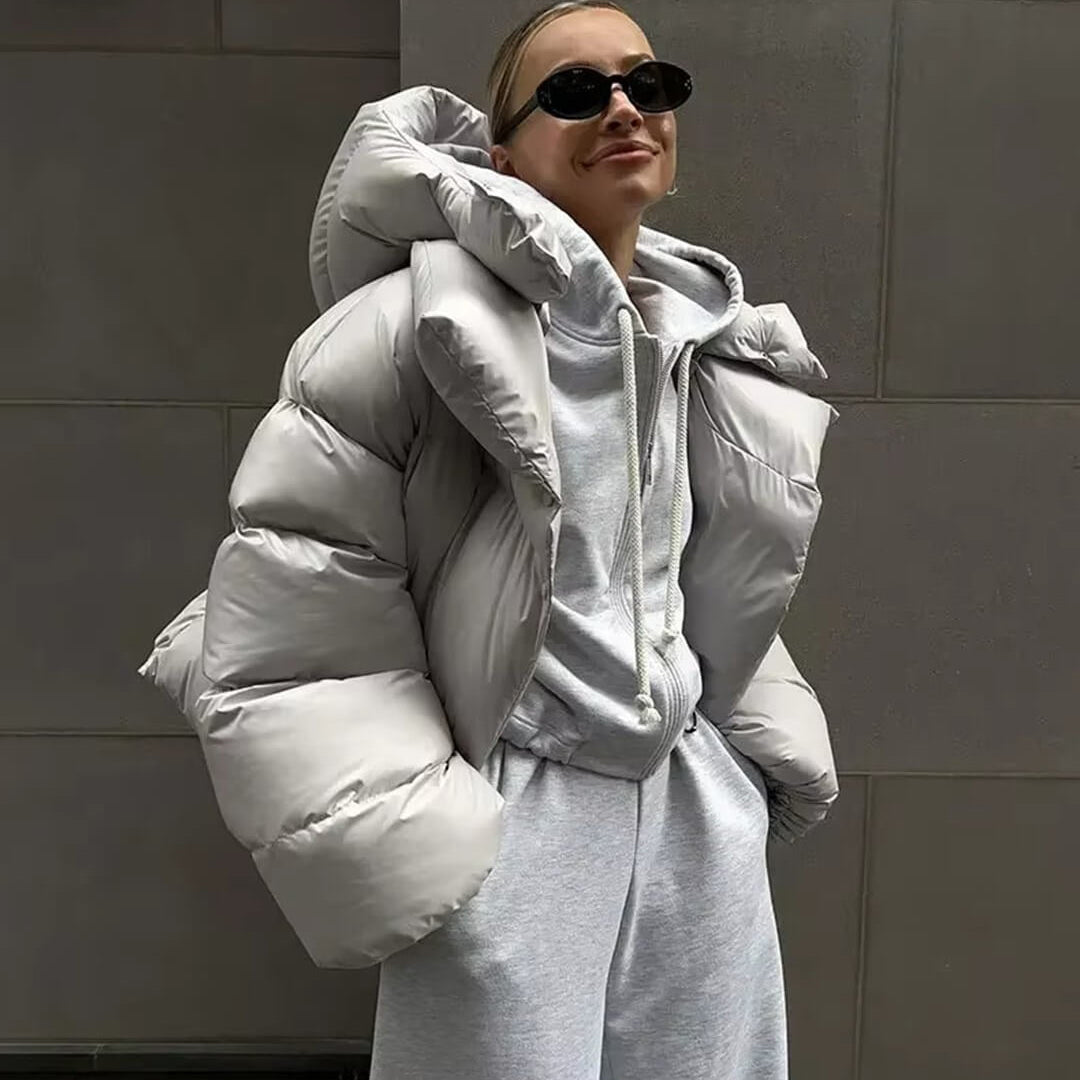 Damen Steppjacke Übergroß Winter