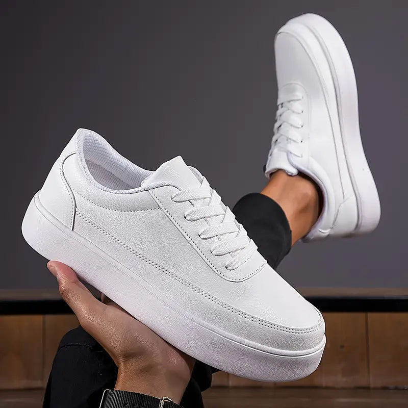 Herren Sneakers Weiße Lässige Schnürschuhe - Norvielle