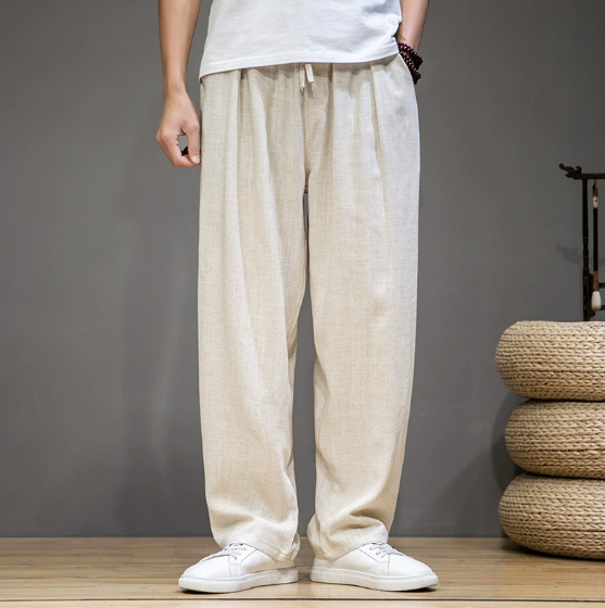 Männer Leichte Khaki-Hosen Locker Sitzend Beige - Norvielle