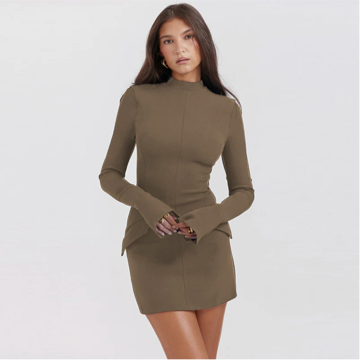 Damenkleid Mit Kragen