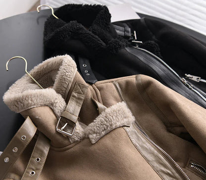 Damen Reißverschlussjacke Gefüttert Warm