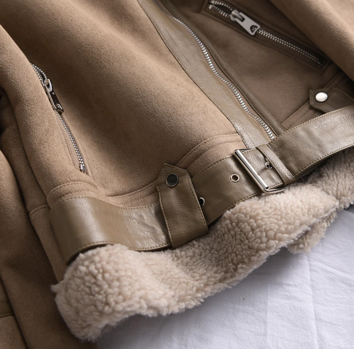 Damen Kurzjacke Reißverschluss Gefüttert