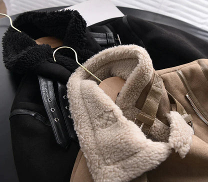 Damen Kurzjacke Reißverschluss Gefüttert