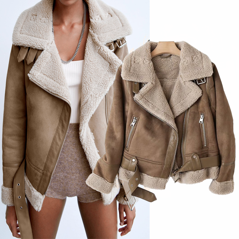 Damen Reißverschlussjacke Gefüttert Warm
