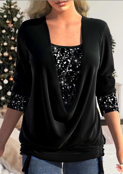 Damen Bluse Strukturierter Stoff