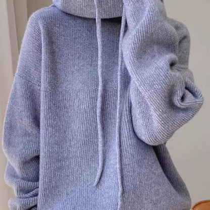 Norvielle Damen Strick-Hoodie Stilvoll