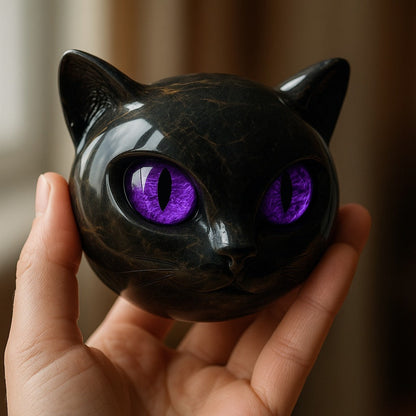 NyxCharm Mystische e Katzenkopf Skulptur