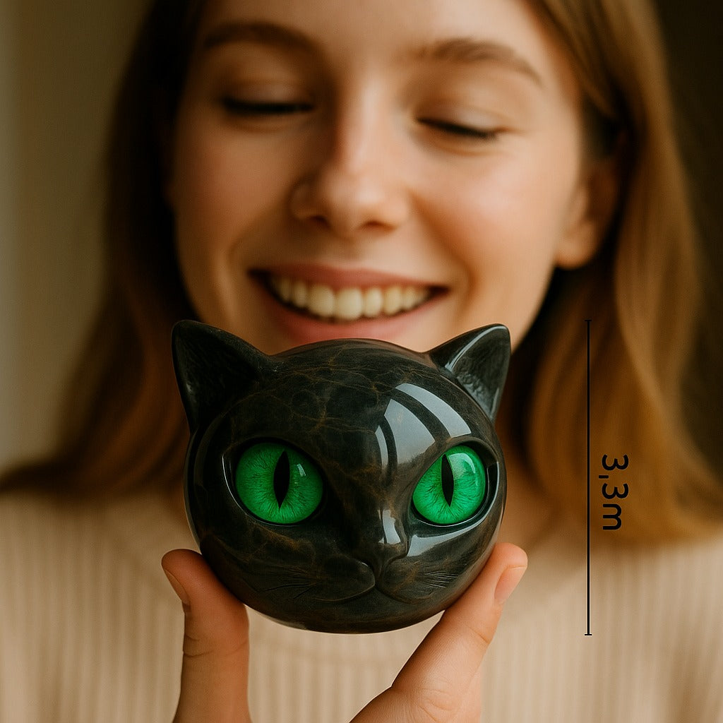 NyxCharm Mystische e Katzenkopf Skulptur