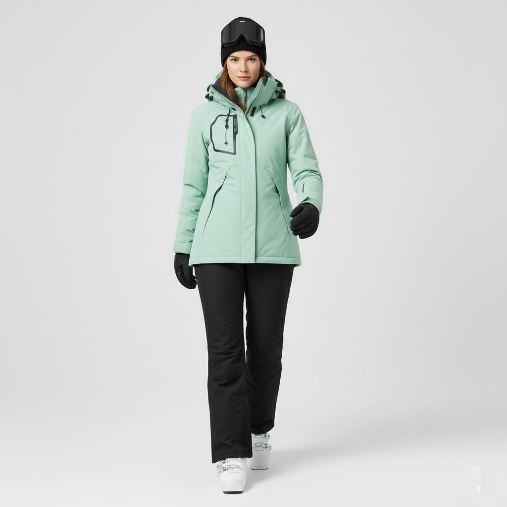 Damen Skijacke mit Kapuze und Hose - Norvielle