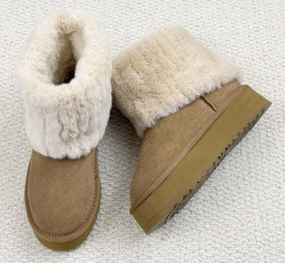 Damen Winterstiefeletten Warmfutter Lässig