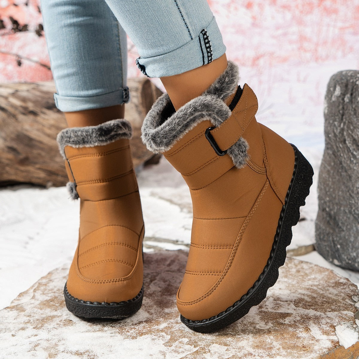 Damen Winterstiefel Wasserdicht Warm Isoliert