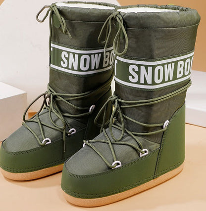 Lunéa Snow Boots Damen olivgrün– warme Snowboots für den Winter