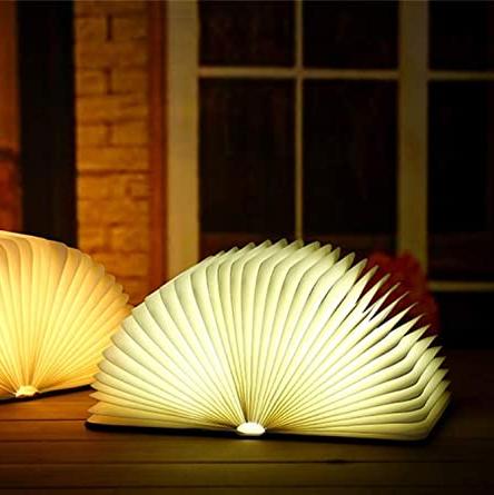 Faltbare Holz Tischlampe LED Leselampe