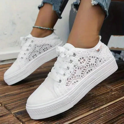 Damen Plateau Sneaker Sommer Leicht - Norvielle