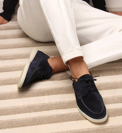 Herren Wildleder Loafers Anzugschuhe Schwarz - Norvielle