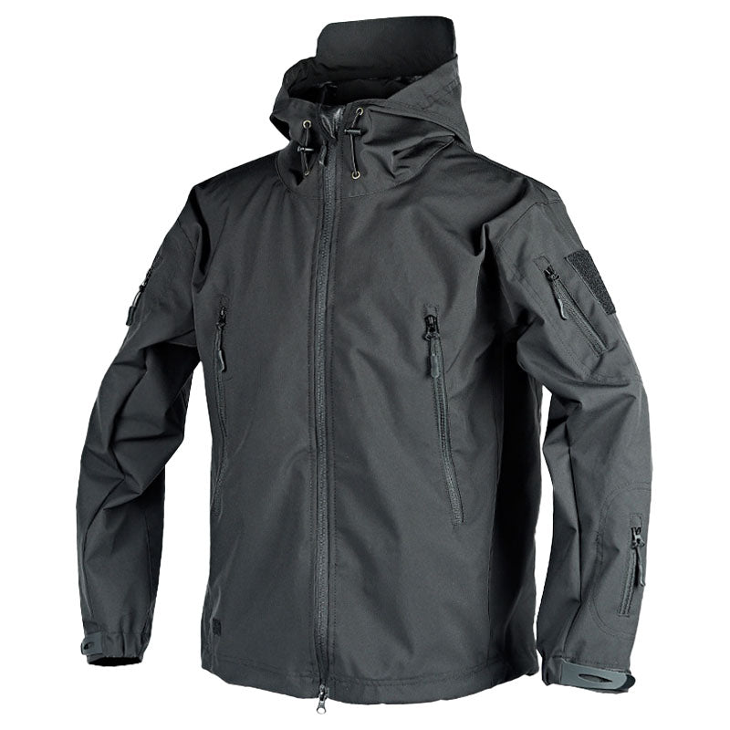 Herren Windbreaker Jacke mit Kapuze Outdoor Taktisch Schwarz - Norvielle