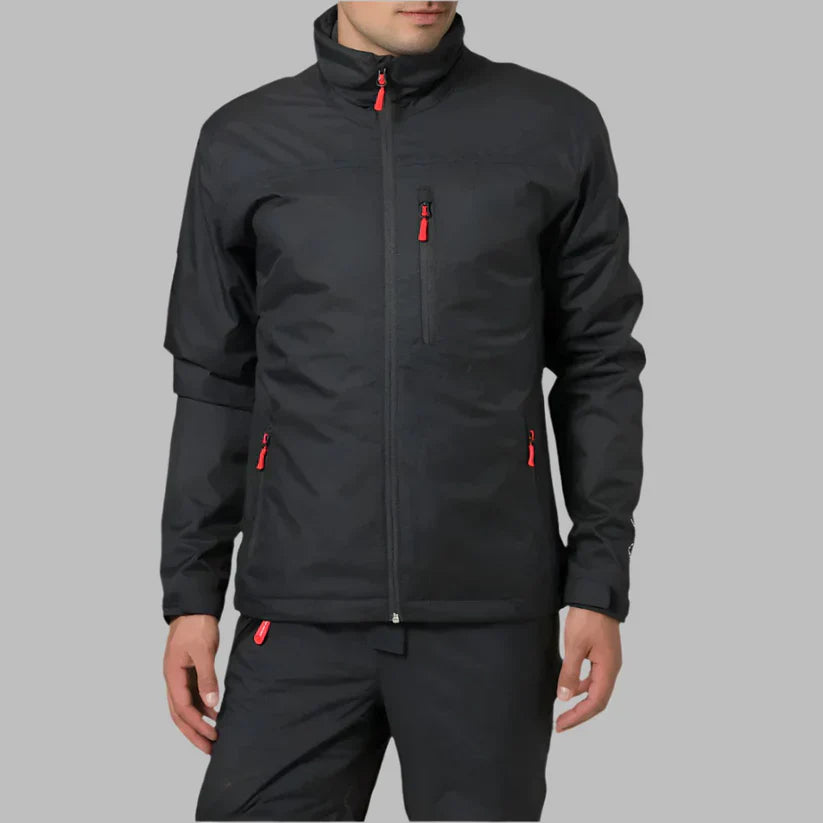 Herren Laufjacke Leicht Reißverschluss Windbreaker Schwarz - Norvielle