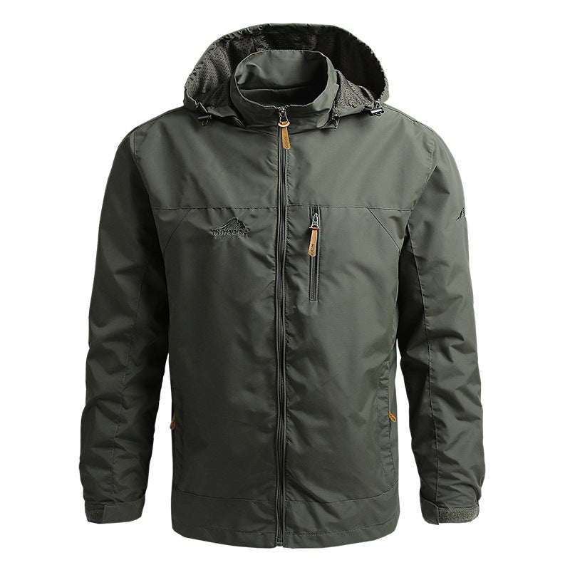Herren Windbreaker-Jacke Winddichte Softshelljacke mit Kapuze - Norvielle