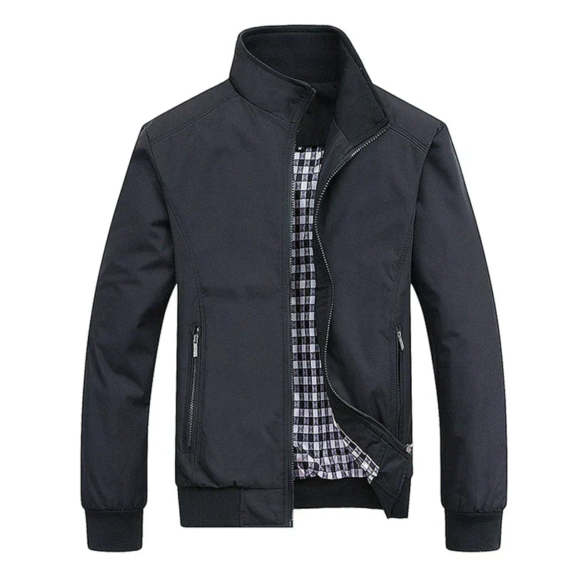 Herren Harrington-Jacke Winddicht Reißverschluss Hocher Kragen - Norvielle