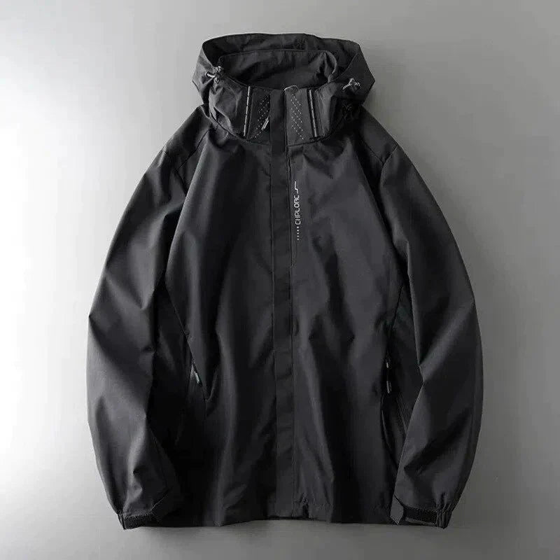 Herren Outdoorjacke Winddicht Wasserdicht Mit Kapuze - Norvielle