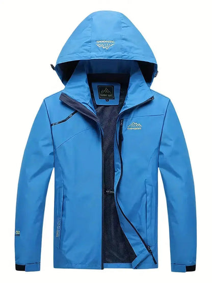 Herren Wanderjacke Winddicht Wasserdicht Outdoorjacke
