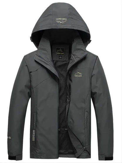 Herren Wanderjacke Winddicht Wasserdicht Outdoorjacke