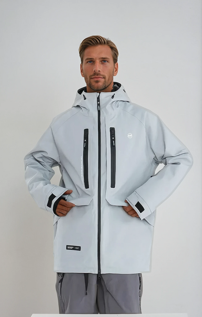 Herren Windjacke Wasserdicht Isoliert Oversized Schwarz - Norvielle